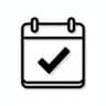 Calendar with checkmark — automatic event creation from .ics files